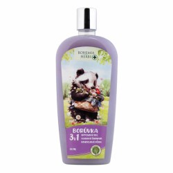 Bohemia Herbs 3v1 bublinková koupel a mycí gel pro děti 500 ml - borůvka