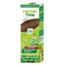 Henna Herbal Time přírodní barva na vlasy 2 Kapučíno 75 ml
