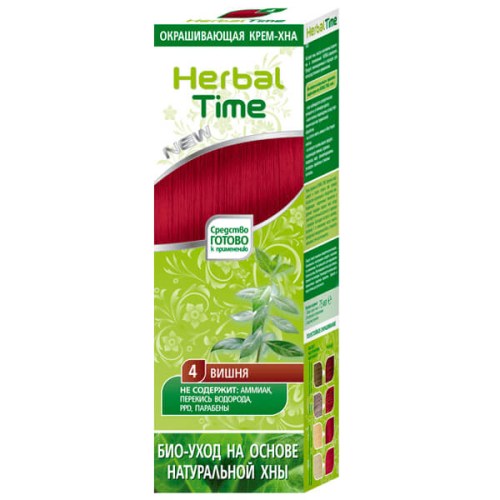Henna Herbal Time přírodní barva na vlasy 4 Višeň 75 ml
