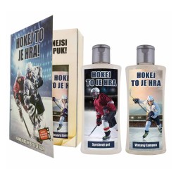 Kosmetická sada kniha pro hokejistu - sprchový gel 250 ml a šampon 250 ml