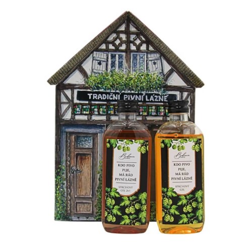 Kosmetická sada Tradiční pivní lázně - sprchový gel 100 ml a vlasový šampon 100 ml