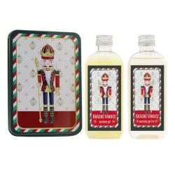 Vánoční dárková sada v plechovém boxu 2x sprchový gel 100 ml louskáček